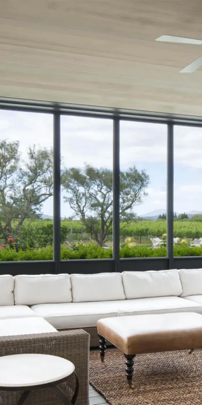 Jada screened porch windows interior view